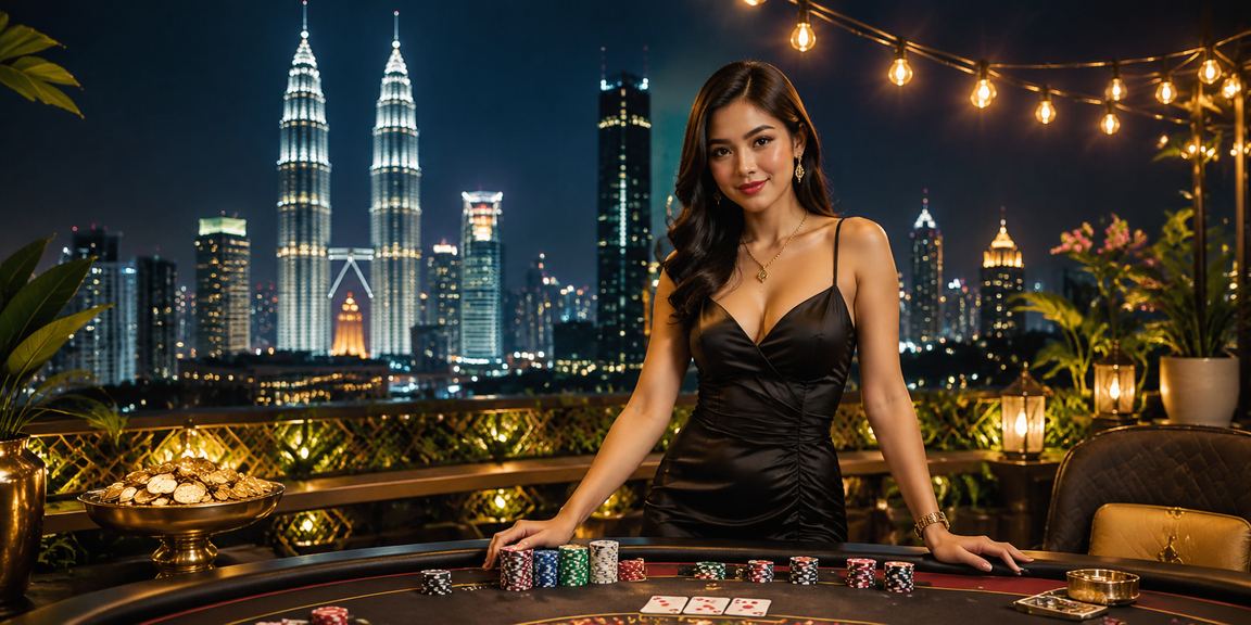 Permainan kad dan pertaruhan gaya Malaysia di Kuala Lumpur dengan suasana sukan tempatan