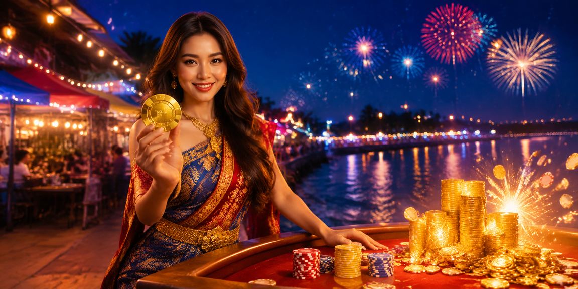 Suasana pertaruhan kasino jackpot Malaysia pada waktu malam dengan paparan hadiah terkumpul